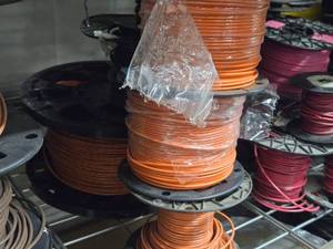 Lot of (6 Partial Spools) 12GA Wire (orange)