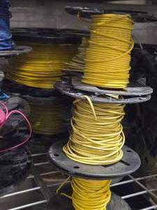 Lot of (8 Partial Spools) 12GA Wire (yellow)
