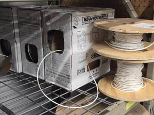 Lot of (5 Partial Spools) 222 Wire (white)