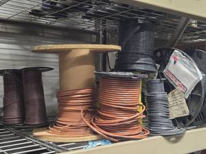 Lot of (7 Partial Spools) 10GA Wire (brown, yellow, black)