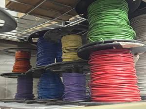 Lot of (8 Partial Spools) 18GA Wire (red, green, blue, purple)