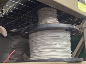 Lot of (3 Partial Spools) 18GA Wire (white)