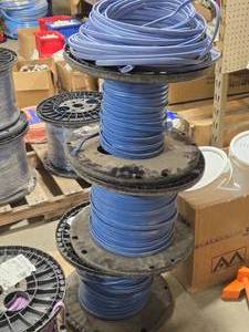 Lot of (3 Partial Spools) Southwire� Wire - 143 NMB Blue Jacket