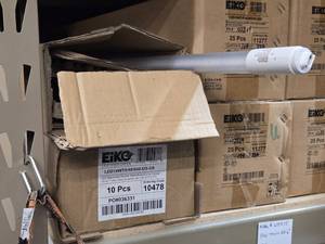 Lot of (14) Eiko LED Lamps - LED 18W T8 48 840-DS-G8 LED Sign Lamp Double Sided Bypass  Line Voltage T8 2450LM 4000K 80CRI G13R17D