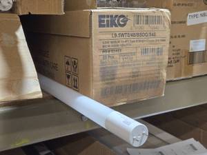 Lot of (1 Box) Eiko LED Lamps - 9.5W T8 4 BSDG 840 1650LM SingleDouble End Glass 80CRI 4000K 120-277V 25-count ( 25 total items )