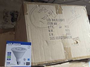 Lot of (53  1 Partial Box) LED PAR 38 Bulb 15W 1000LM Dimmable