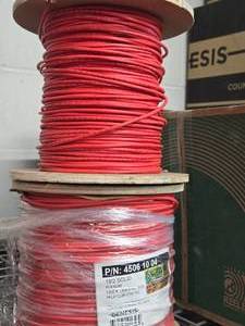 Lot of (1 Full Spool  Partial Spool) 182 Solid Plenum Wire