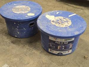 Lot of (2) AFC Cable Systems Pack N Roll Cable Dispensers - ITEM HALTED - ITEM NO LONGER AVAILABLE - CONTACT AFFILAITE
