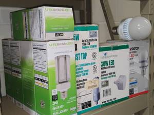 Lot of (12 Shelf) HID LED Bulbs (assorted)