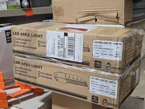 Lot of (2) LED Area Lights 05 - 100W SQ ALG5-100W-HV-40K-PM-T4-P 347-480V 4000K Dark Bronze