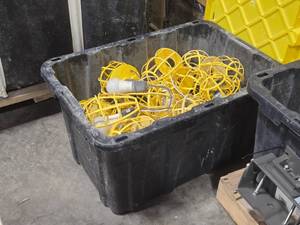 Lot of (1 Bin) Temporary Light Plastic Safety Cages