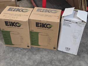 (2) Eiko Westport Cylinder Wall Sconce LED  (1) Satco LED UpDown Wall Fixture