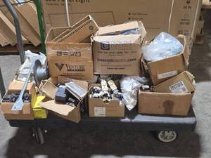 Lot of (art Contents) Receptacles, Circuit Breakers, Covers