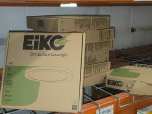 Lot of (8) Eiko Slim Surface LED Downlight 18W 1260LM 270030004000K Selectable