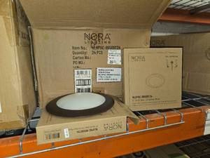 Lot of (17) Nora Lighting 6 T24 AC Opal LED Surface Mount Downlight NLOPAC-R6509T24 3000K Bronze