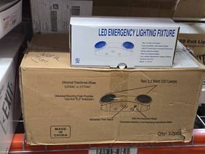 Lot of (10) LED Emergency Light Fixtures