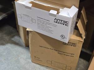 Lot of (5) Antec Lighting LED combo EXIT Sign Emergency Light Super Bright LED