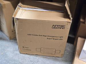 Lot of (1 Box) Antec Lighting LED combo EXIT Sign Emergency Light Super Bright LED 4-count ( 4 total items )