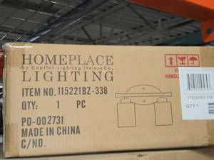 Home Place Lighting 2-Light Fixture 115221BZ-338