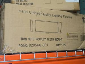 Hand Crafted Quality Light 18 3-Light Rowley Flush Mount
