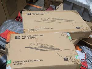 Lot of (2) ASD CommercialResidential LED Linear High Bay Fixture with Q-Base ASD-WHB5A-PRO-220 220160130W 120-277V 3CCT