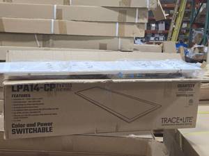 Lot of (3) Trace-Lite 1x4 LED Flat Panel LPA14-CP 202530W 350040004500K 120-277V Dimmable
