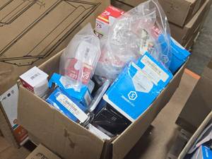 Lot of (1 Box) Switches, Sensors, Bulbs, Misc. (assorted)