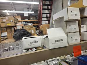 (10) Plastic Wall Securing Boxes  (3) Power Cord Lockouts