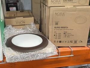 Lot of (8) Nora Lighting 6 T24 AC Opal LED Surface Mount Downlight NLOPAC-R6509T24 3000K Bronze