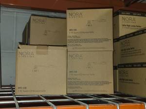 Lot of (8) Nora Lighting 2 M2 Square LED Recessed Baffle NM2-2SB
