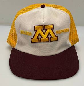 1980s Golden Gophers Snapback Truckers Hat With Mesh