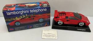 Vintage SoundTrax Technology LAMBORGHINI Telephone With Light Up Headlight, Taillights And Vroom-Vroom Sounds When Rings (Works) In Original box