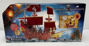 Vintage JAKKS Pacific Brand Disney Pirates Of The Caribbean On Stranger Tides Queen Annes Revenge Pirate Ship New Old Stock (Box Is Beat up)
