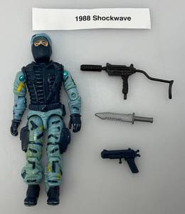 Vintage 1988 GI Joe Shockwave Action Figure With Weapons