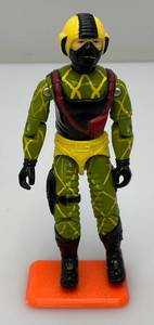 Vintage 1989 GI Joe Python Patrol Copperhead Action Figure With Stand