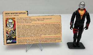 Vintage 1983 GI Joe DESTRO Action Figure With Card & Stand