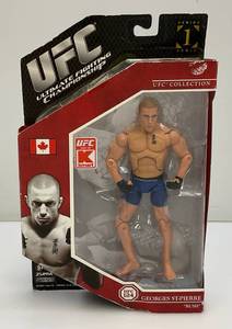 JAKKS Pacific UFC Series 1 GEORGES ST-PIERRE Action Figure (New Old Stock) Card Shows Wear