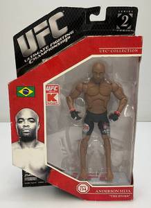 JAKKS Pacific UFC Series 2 Anderson Silva Action Figure (New Old Stock) Package Shows Wear