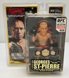 UFC Ultimate Collector Series Georges St-Pierre Rush Action Figure With Collectors Poster Inside (New Old Stock)