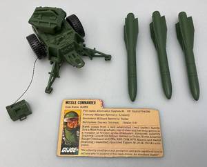 1982 Original GI Joe ARAH MMS Mobile Missile System (Missing A Piece) With Missile Commander Card