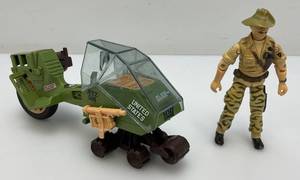 1984 GI Joe Recondo Action Figure & 1986 L.C.V. Recon Sled (Incomplete)