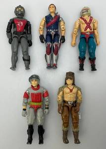 Group Of 1980s GI Joe Action Figures Including BIG BOA, EELS, RAPTOR, SNEAK PEEK And Xamot