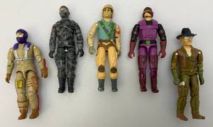 Group Of 1980s GI Joe Action Figures Including AIRBORNE, FIREFLY, GYRO VIPER, SAW VIPER & WILD BILL