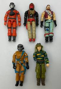 Group Of 1980s GI Joe Action Figures Including DUSTY TIGER FORCE (Missing Arm), FERRET, FRAG VIPER, MONKEYWRENCH And SAW VIPER
