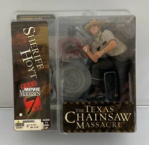 Collectible Mcfarlane Toys Movie Maniacs Series 7 Texas Chainsaw massacre SHERIFF HOYT Action Figure (New Old Stock)