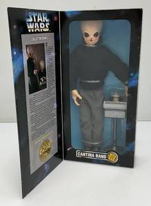 1997 STAR WARS Collectors Series  12 (TECH With Ommni Box) Cantina Band Action Figure (New Old Stock)