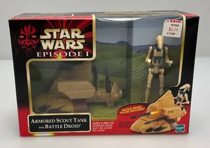 1999 STAR WARS EPISODE I Armored Scout Tank With Battle Droid Set (New Old Stock)