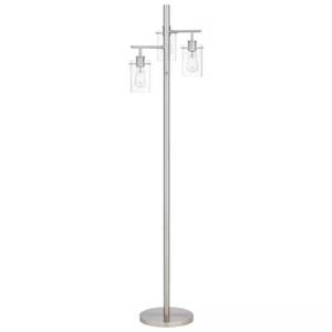 Regan 63 in. Brushed Nickel Floor Lamp