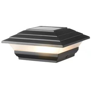 Solar 4x46x6 Black LED Deck Cap Light (2 pack)