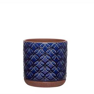 Griffy Small 2 qt Blue Ceramic Pot (Pack of 4)